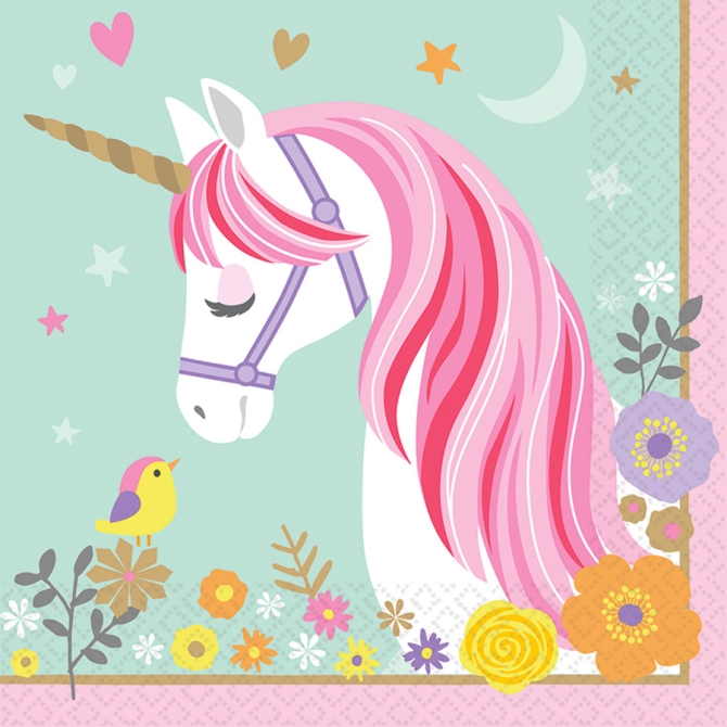 16 Servilletas Unicornio Mgico 