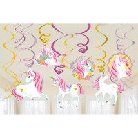 12 guirnaldas espirales de unicornio mágico