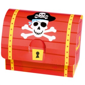 8 cajas de regalo de cofre pirata (10 cm)