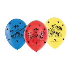 6 globos pequeos de los amigos de la Patrulla Canina