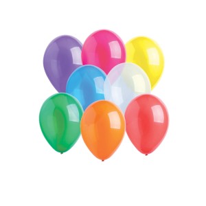 10 Globos de Latex Surtidos - Cristal