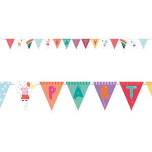 Guirnalda de banderas - Peppa Pig Party