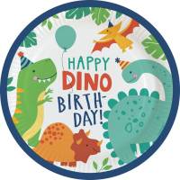 Contiene : 1 x 8 Platos - Fiesta Happy Dino