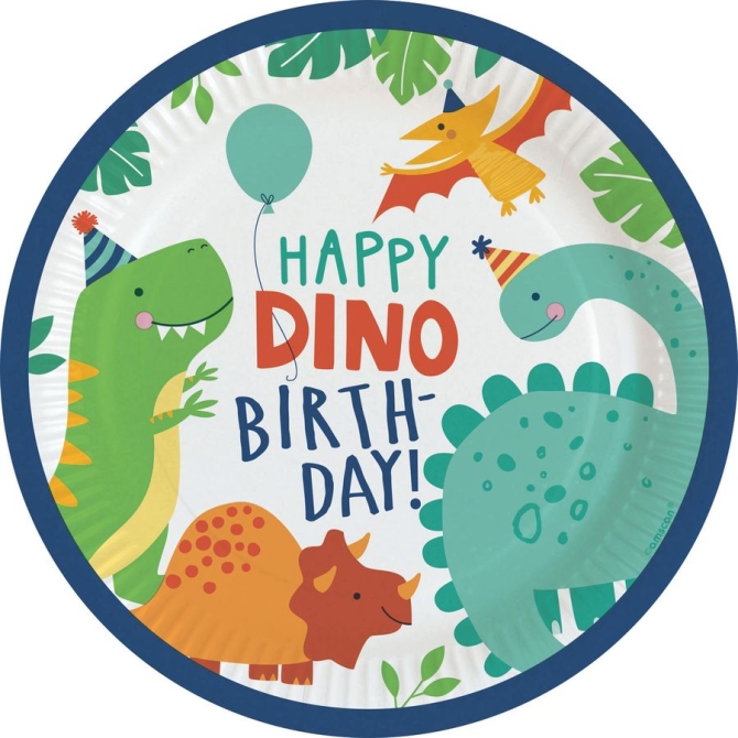 8 Platos - Fiesta Happy Dino 