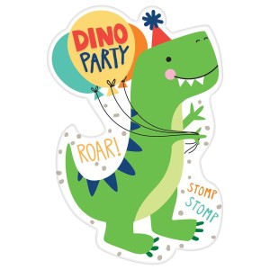 8 Invitaciones - Happy Dino Party