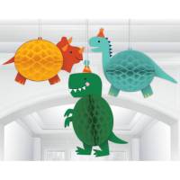 Contiene : 1 x 3 decoraciones colgantes - Happy Dino Party