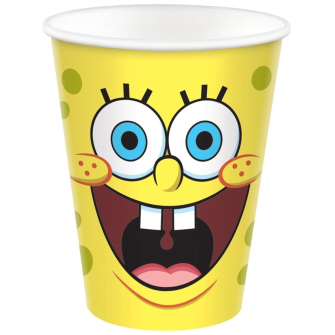 8 vasos de Bob Esponja 