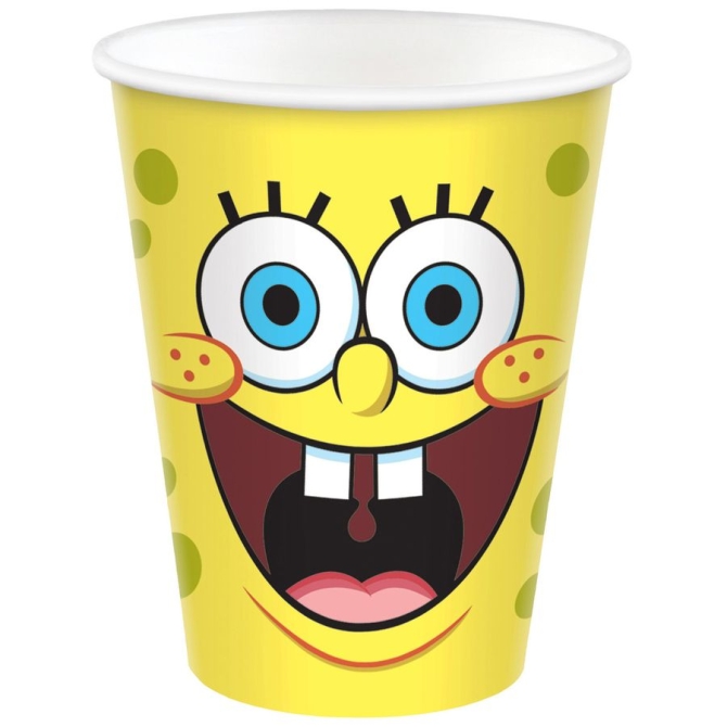 8 vasos de Bob Esponja 