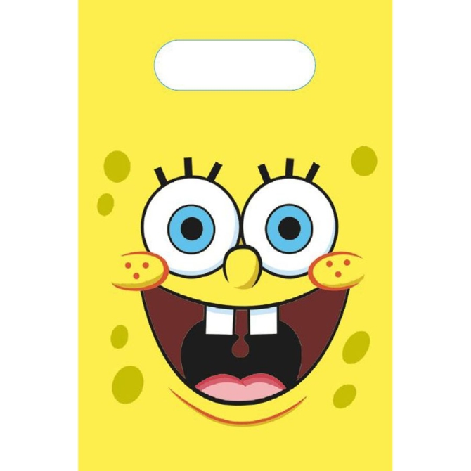 8 bolsas de regalo de Bob Esponja 