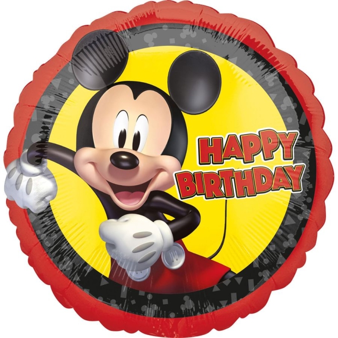 Globo Plano MickeyFeliz Cumpleaos 