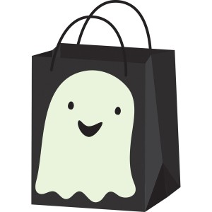 Bolsa de caramelos fantasma de Halloween Friends - Papel