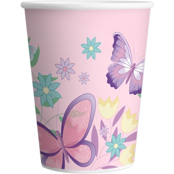 vasos de mariposa vintage 