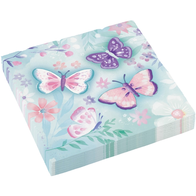 16 servilletas de mariposa vintage 