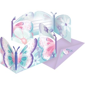 8 invitaciones de mariposas antiguas