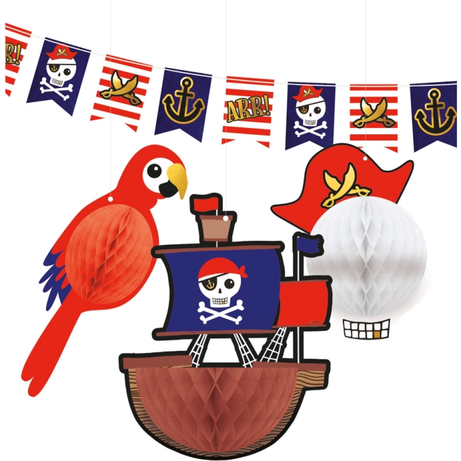 Kit colgante de decoracin pirata 