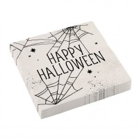 16 servilletas de tela de araña para Halloween