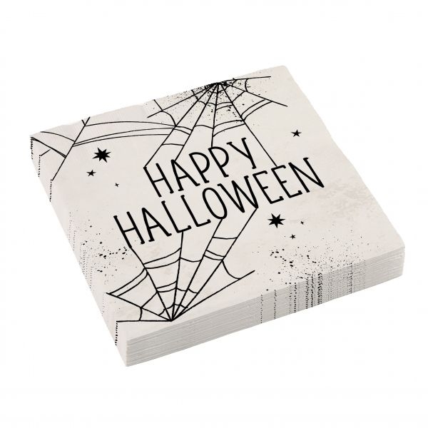 16 servilletas de tela de araa para Halloween 