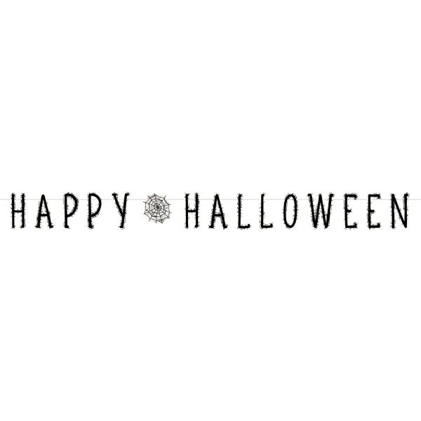 Guirnaldas de letras Happy Halloween Spider Web 