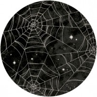 8 Platos de Halloween Tela de araña
