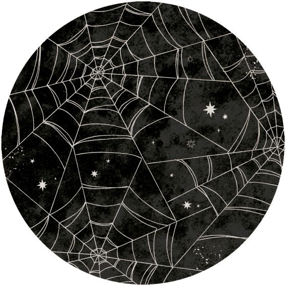 8 Platos de Halloween Tela de araña 