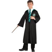 Disfraz Harry Potter - Vestido de Mago Slytherin Talla 8-10 aos