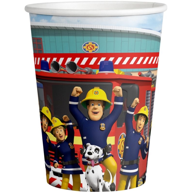 8 Vasos Sam el bombero 