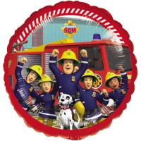 Globo de Helio de Aluminio Sam el Bombero - Ø 43 cm