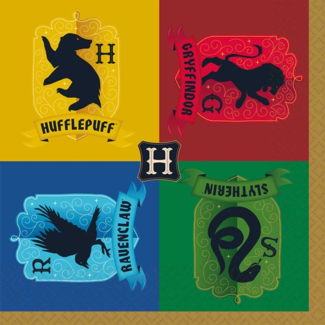 16 Servilletas Harry Potter Houses 
