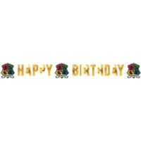 Contiene : 1 x Guirnalda Letras Happy Birthday Harry Potter Houses