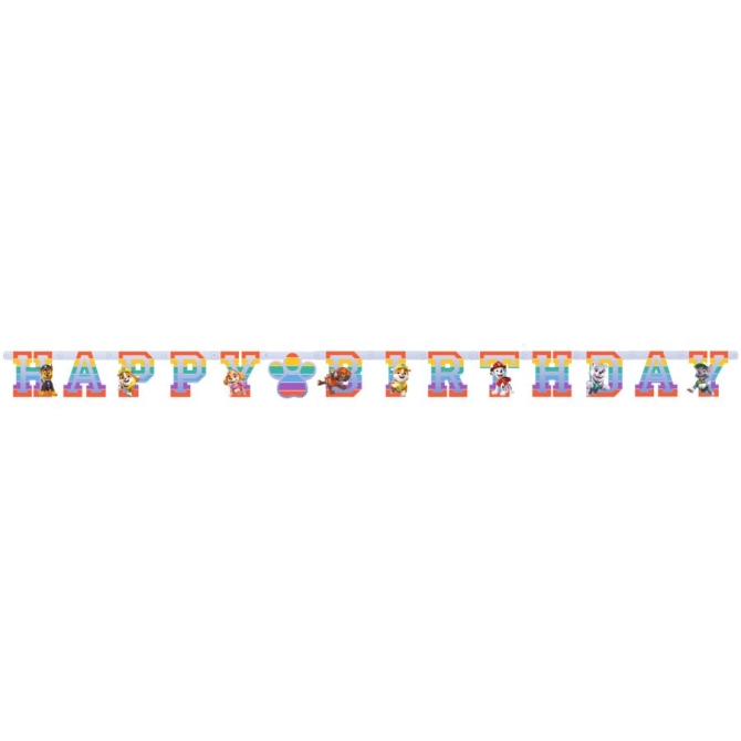 Guirnalda de letras Happy Birthday Paw Patrol 