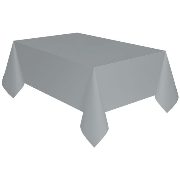 Mantel de Papel 274 cm - Plata 