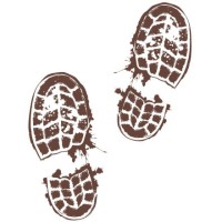 4 Pegatinas Zapatos de barro Bosque encantado