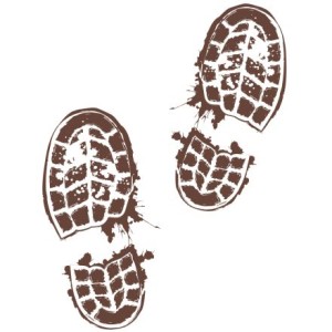 4 Pegatinas Zapatos de barro Bosque encantado
