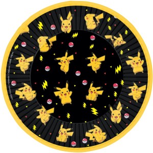 8 pequeos platos Pokemon Pikachu