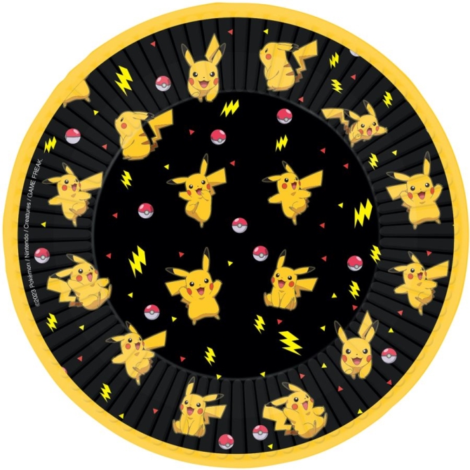 8 pequeos platos Pokemon Pikachu 