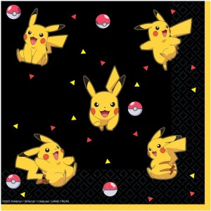 16 servilletas Pokemon Pikachu