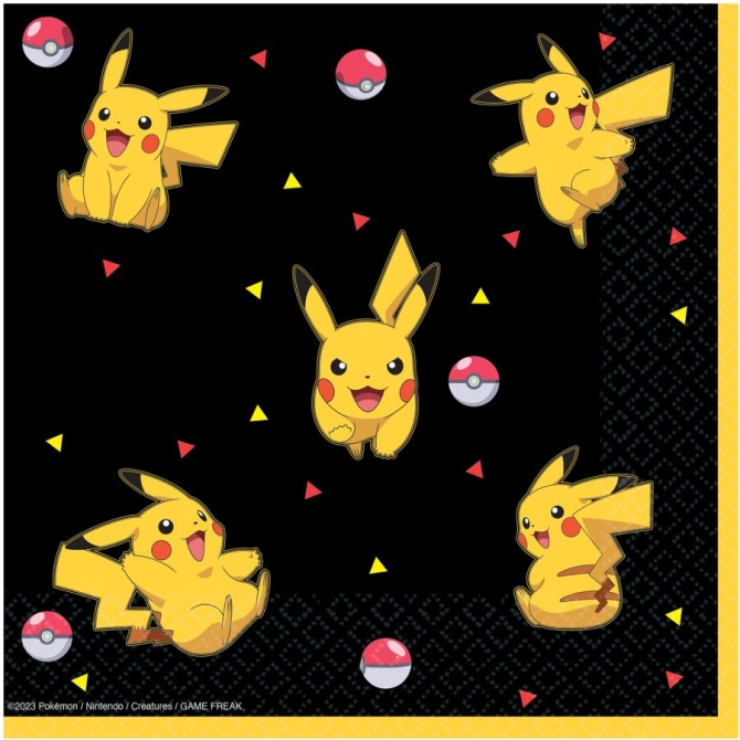 16 servilletas Pokemon Pikachu 