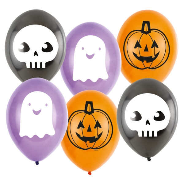 6 Globos - Amigos de Halloween 