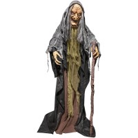 Bruja animada con bastn - 1,60 m