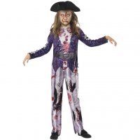 Disfraz de pirata zombie para nia