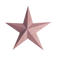 Linterna Estrella Rosa Pastel - 30 cm