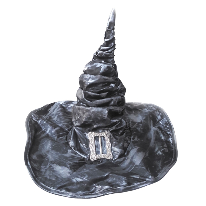 Sombrero de bruja gris 