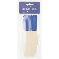 8 cuchillos de madera azul y dorado. n°1