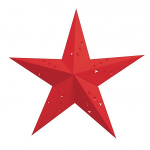 Linterna Estrella Roja - 60 cm