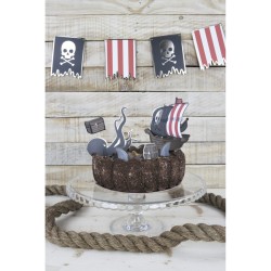 6 Cake Toppers - Pirata. n3