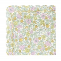 Contiene : 1 x 16 servilletas festoneadas Shabby y Gold
