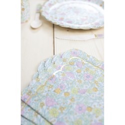 16 servilletas festoneadas Shabby y Gold. n1
