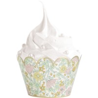 Contiene : 1 x 6 envoltorios para cupcakes Shabby y Oro