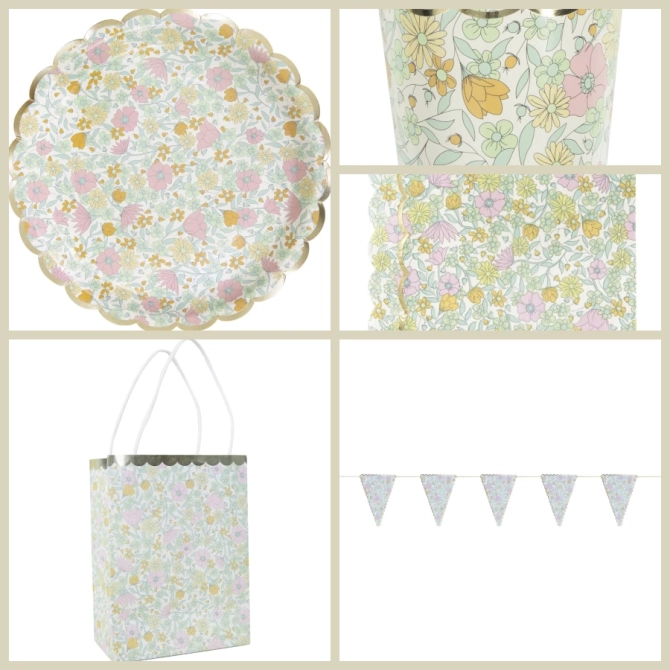 Caja grande de fiesta shabby y dorada 