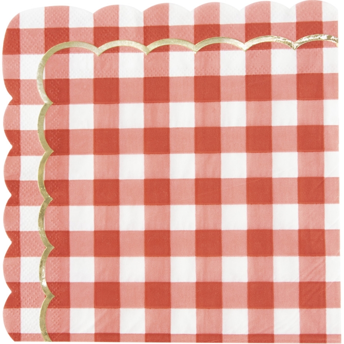 16 servilletas festoneadas Guinguette 